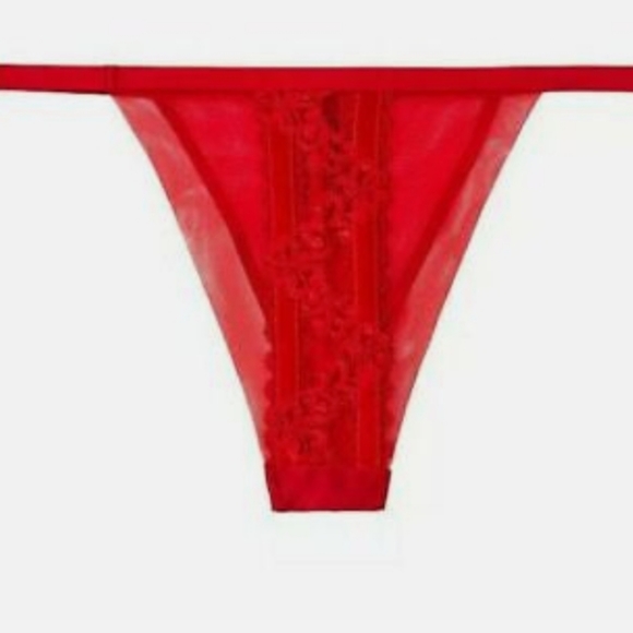Victoria Secret-RED "Very Sexy"- Brazilian Slip Sheer- Mesh Panty-Small - Picture 5 of 10